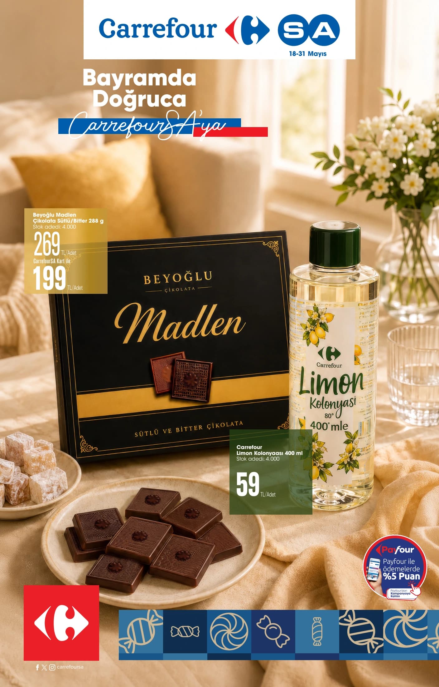 Beyoğlu Madlen Çikolata Sütlü/Bitter 288 g
