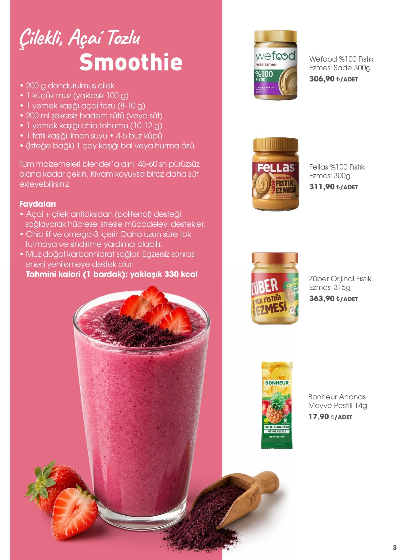 Wefood %100 Fıstık Ezmesi Sade 300g