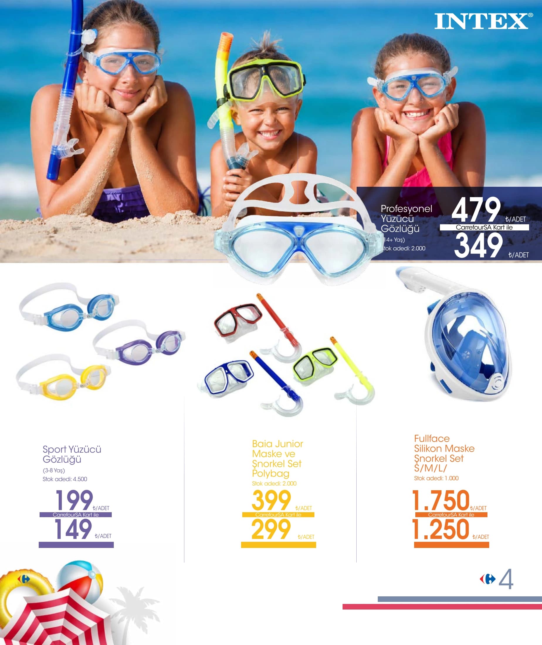 Fullface Silikon Maske Şnorkel Set S/M/L